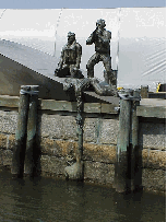 Top right picture you see the Memorial to the Merchant Marines in Lower Manhattan.