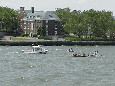 Bottom right photo you see the tip of Governor's Island as seen from a cruise ship during the Flotilla for Governor's Island Celebration.