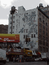 Center right picture you see Canal Street and the pretty Chinese calligraphy and artwork on a building next door to America's famous golden arches.