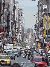 Top right picture you see Broadway near Soho.  That's Grace Church in the center of the picture.