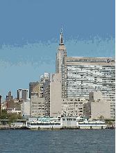 Bottom right picture you see New York University Hospital or better known here as NYU Hospital.  In the background you see the Empire State Building. NYU Hospital rooms have great views of the East River on one side and wonderful views of the city.