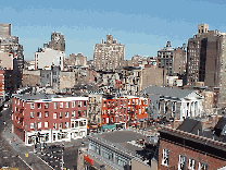 Center right photo you see 6th Avenue in Greenwich Village as seen from a rooftop!  That's the fast way to see NYC.