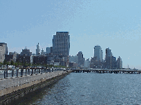 Center right picture you see the esplanade along the Hudson River and the view of downtown NYC in the distance.  There are many new piers all fixed up for sitting around and catching a cool breeze.  You'll find live performances and boat rides too.