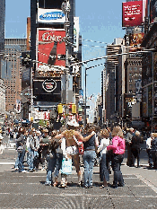 Top right picture you see the Naked Cowboy in Times Square.  We all know you have to do something to get noticed here.  He's achieving that goal.