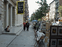 Center right picture you see art being sold on the sidewalk of West Broadway.