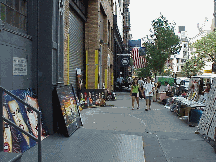 Bottom right picture you see more art on the sidewalk of Soho.  You'll find every form of art you can imagine from oil, cut glass, jewelry, photography to huge colorful butterflies.