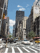 Top right picture you see Fifth Avenue.  If the summer heat bothers you, then go into an air conditioned store on Fifth Avenue.