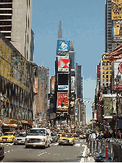 Top right picture you see a distant shot of Broadway.  To the right of the famous Coke sign you see MTV.  When you're anywhere near MTV you never know who you might see. Sometimes big stars are interviewed right out in the middle of Times Square.