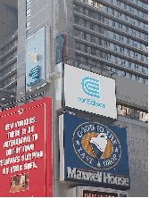 We found the switch that turns on Broadway! Top right photo you see the giant Con Ed light switch on a building in Times Square.