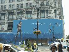 Bottom right picture you see Herald Square and the giant Victoria's Secret billboard.  Big billboards featuring beautiful women and Victoria's Secret is a guaranteed eye catcher.