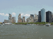 Skyline photo of the southern tip of Manhattan