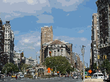 Broadway and Columbus Avenue on the Upper West Side