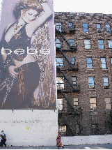 Bebe billboard on Houston Street in Greenwich Village