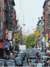 Mott Street in Little Italy