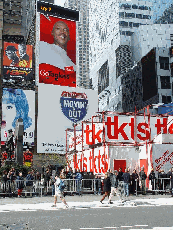 Broadway in Times Square and the Theater District