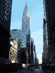 Chrysler Building and the Grand Hyatt Hotel