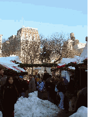 A sidewalk Christmas Bazaar at Union Square