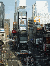 Aerial shot of Times Square