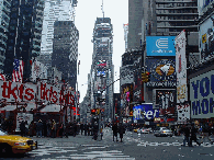 Broadway in Times Square and the Theater District