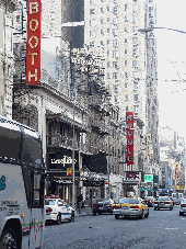 Booth Theatre and the Royale Theatre on West 45th Street