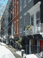 Pretty townhouses in the Village