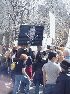 Some of the protesters as they made their way into Washington Square Park