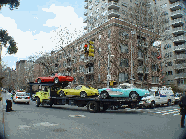 Truck load of vintage corvettes