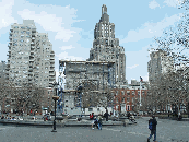 Washington Square Park and the arches which were designed in 1892 commemorating the centennial of President Washington's inauguration