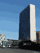 United Nations Building which is on First Avenue and overlooks the East River