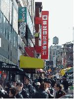 Canal Street and the normal sidewalk traffic of Chinatown