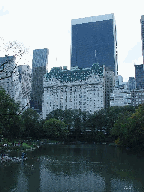 Central Park, the skyline and the beautiful Plaza Hotel