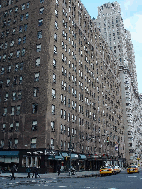 Mayflower Hotel which is across the street from Central Park at Columbus Circle