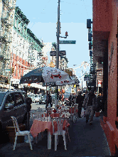 Hester Street and Mulberry Street in Little Italy