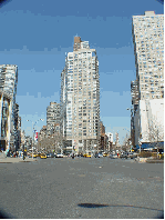 Upper West Side intersection of Broadway and Columbus Avenue