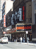 Ambassador Theatre where the hit Broadway musical Chicago is playing