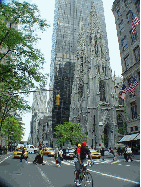 Fifth Avenue.  In the background you see St. Patrick's Cathedral