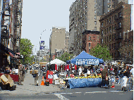 A street fair on Second Avenue in the East Village