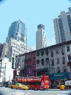 New York City Sightseeing Tour bus in Midtown