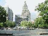 Washington Square Park which is surrounded by the campuses of NYU