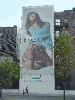 Giant Bebe billboards on Houston Street