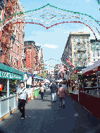 Mulberry Street in Little Italy during the feast