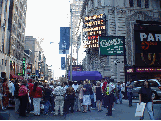 Shubert Alley as people shop the Broadway Cares/Equity Fights AIDS flea market