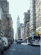 Broadway and in the distance you see the Woolworth Building