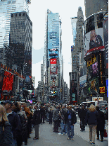 People lined up to purchase Broadway show tickets