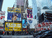 Crowds on Broadway and more of the signs