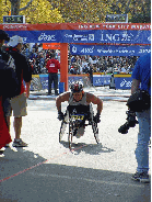 The first Marathon winners to come in are the wheelchair division