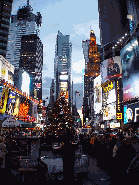 Times Square as the ball drops