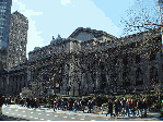 New York Public Library on the corner of Fifth Avenue and Forty Second Street