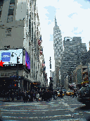 Macy's on the corner and the Empire State Building in the distance