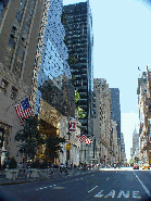 Fifth Avenue and the gold door of Trump Tower